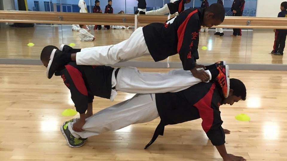 Students with Teacher during the practice session